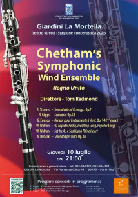 Giovedi 10 luglio al Teatro Greco sarà di scena per la prima volta l’ensemble di fiati Chetham’s Symphonic Wind Ensemble