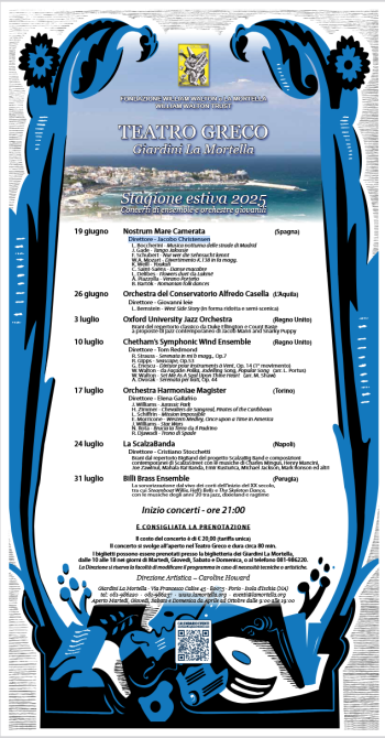 Teatro Greco, stagione estiva: Chetham’s Symphonic Wind Ensemble 